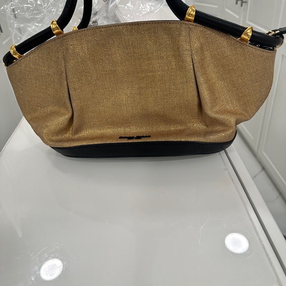 Donna Karan Metallic Canvas Satchel Women's Bag - Picture 6 of 8